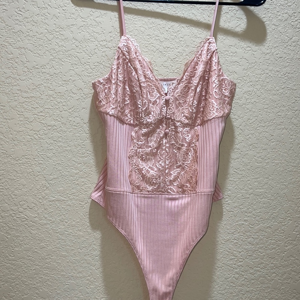 Socialite Lace Front Thong Bodysuit